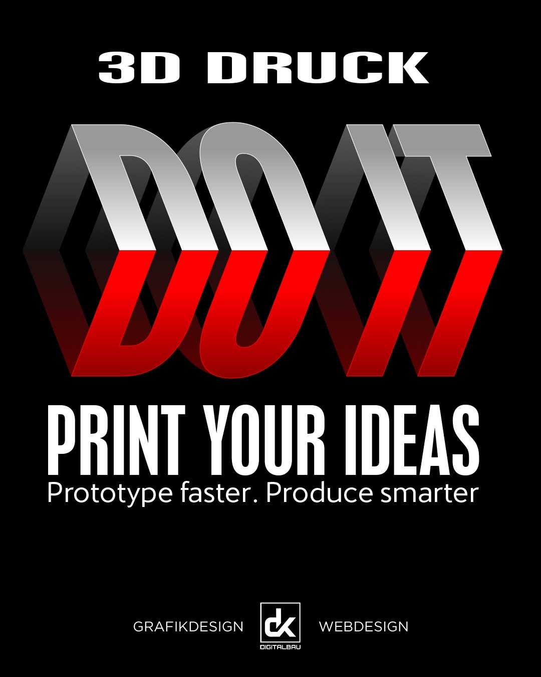 Grafikdesign für starke Marken | DK‑Digitalbau 9 3D Poster