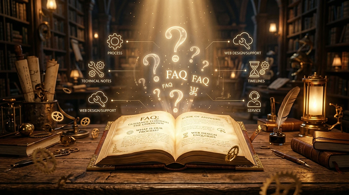 FAQ Fragen zu Webdesign, KI & Branding